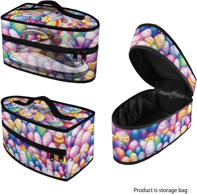 Bunny Iron Storage Bag with Zipper Handle Easter Egg Iron Storage Case Universal for Most Iron