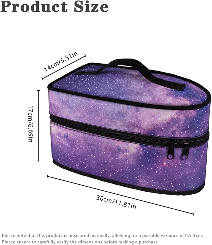 Galaxy Print Steam Iron Case Portable Travel Steamer Carrier Bag with Handle Handheld Travel Bag Iron Accessories, Case Only