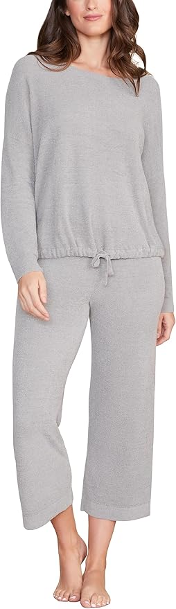 Barefoot Dreams CozyChic Ultra Lite Slouchy Pullover for Women, Ultra Soft Long Sleeve, Crew Neck Pullover