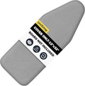 Small Ironing Board Cover and Pad 12"x32" Small Iron Board Cover with Padding,Tabletop Mini Ironing Board Cover and Pad Small Size, Cotton Canvas, Heat Resistant, Drawstring Gray