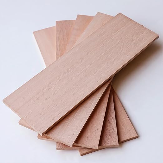 Woho 5 Pack Solid Spanish Cedar Wood Planks for DIY Cigar Humidor, 12" X 4" X 1/4" Cedar Planks for Tupperdor/Cabinet/Cigar Tray/Box Liners, Cedar Wood Planks for Cigar Storage/Organization/Aging