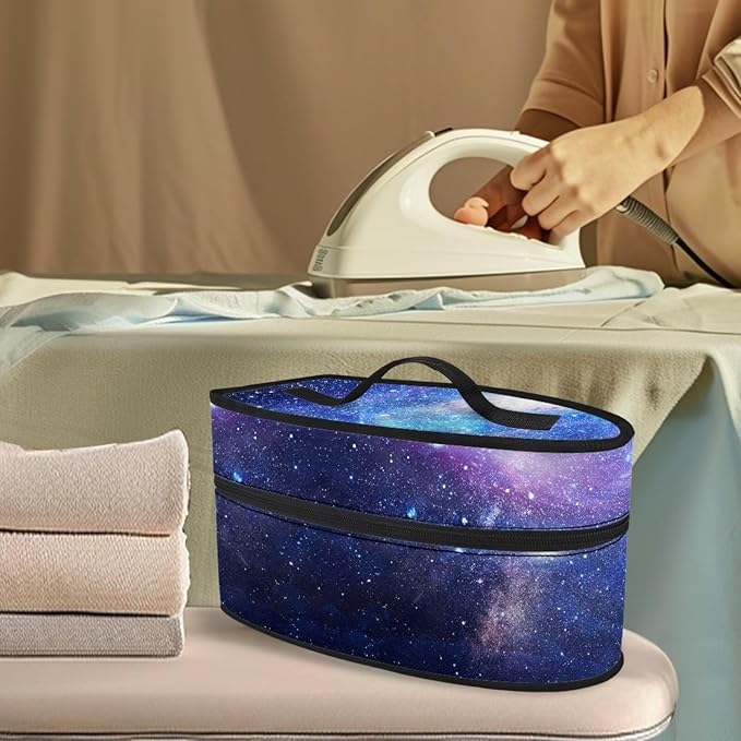 Starlight Print Steam Iron Storage Case Fits Traveling Outing Decorative Colorful Iron Portable Storage Bag with Zipper Handle