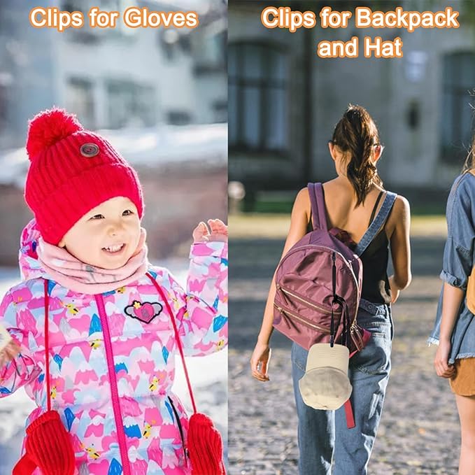 5 Pieces Adjustable Hat Strap Clips Windproof Anti-Loss Cap Strap Clips Hat Chin Cord for Travel, Golfing, Fishing