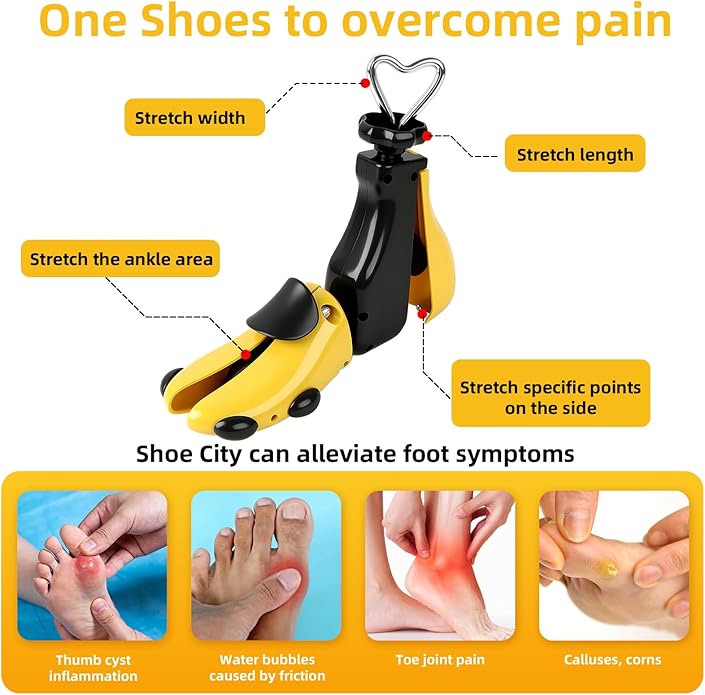 4 Pack Shoe Stretcher Women Men Bulk, Shoe Tree Adjustable Boot Widener Stretcher,Shoe Widener Stretcher for Shoe Toe Box Stretcher, Leather Shoe Stretcher Flats, Loafers, Sneakers
