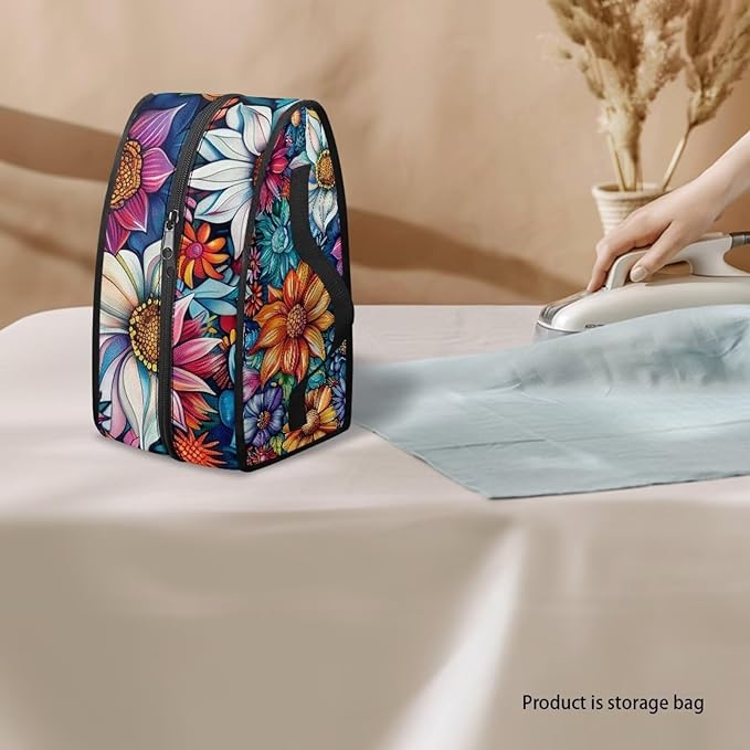 Mandala Iron Storage Case, Lightweight Foldable Steam Iron Case Bag for Women Dustproof & Easy to Carry Irons Carrying Storage Bag