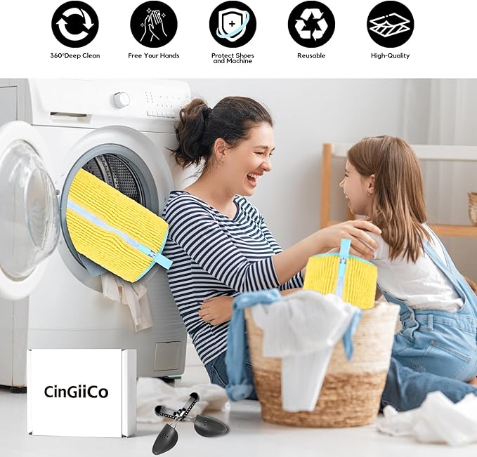 Shoe Washing Machine Bag, 2 Pcs Laundry Shoe Bag For Washing Machine, With 2 Boot Stretcher (S 5-10.5), 360°Deep Cleaning, Fit Most Shoes Types