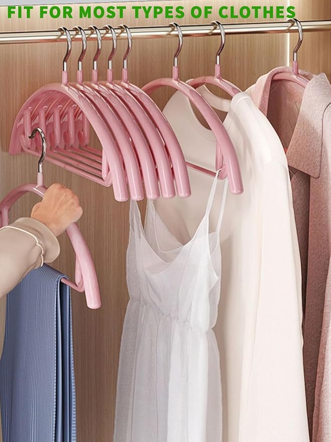SLMT Sweater Hangers No Shoulder Bump Womens Coat Hanger Non Slip 28 Pack Heavy Duty Metal Clothes Hangers for Closet