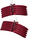 Padded Hangers for Women Clothing Satin Hangers Non Slip Padded Hanger for Sweaters Padded Clothes Hanger (10, Red)