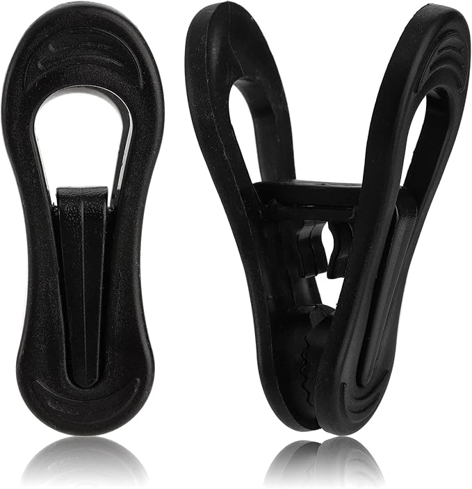 Yopay 50 Pieces Hanger Clips for Hangers, Strong Pinch Easily Clip on Clothing Pants, Multi-Purpose Kids Plastic Finger Clips for Home, Office, Travel, Crafts