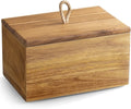 Acacia Wood Dryer Sheet Holder - Laundry Sheets Container with Lid - Farmhouse Laundry Room Organization and Storage for Laundry Room Decor and Accessories - Fabric Sheet Dispenser