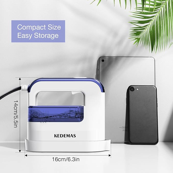 Portable Steamer iron for Clothes, 1300W Mini Handheld Clothes Steamer, Horizontal, Vertical and Dry Ironing, Travel Garment Steamers for Travelling, Home, Office, ONLY FOR 120V