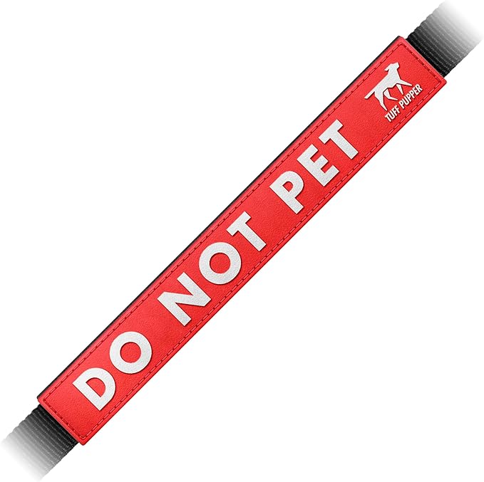 Tuff Pupper Waterproof Leash Sleeve | Fits Any Standard Size 1 Inch Wide Leash | Dual Sided Message | Durable Neoprene & Silicone | Odor & Stink Proof | Easy Secure On & Off (1 Pack, Do Not Pet)