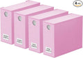 SpaceAid 4 Pack Bed Sheet Organizers and Storage, Foldable Sheet Organizer for Linen Closet, Sheets Set Folder Keeper with Window XL (Queen & King Size) Bedding Container (Pink, 4 Pack)