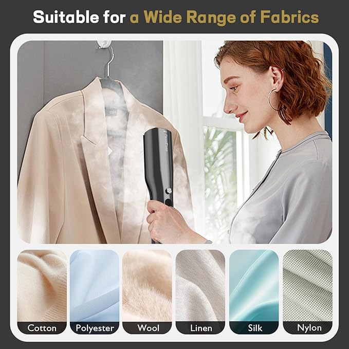 3 In 1 Travel Steamer Iron for Clothes, 900W Portable Clothing Garment Steamer, 0.9lbs Lightly, Travel Size, 10 Minutes of Continuous Steam, 120V Mini Handheld Clothes Steamer for Travel & Home