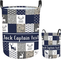 Personalized Name Laundry Basket for Kids Adults, Custom Woodland Deer Laundry Baskets for Toddler Boys Girls, Baby Laundry Hamper, Collapsible Clothes Storage Organizer