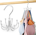 Tank Top Hanger, Rotatable Bra Hanger for Closet, Max 24 Capacity Metal Tank Top Holder Storage Space Saving Sport Bra Organizer, Silver
