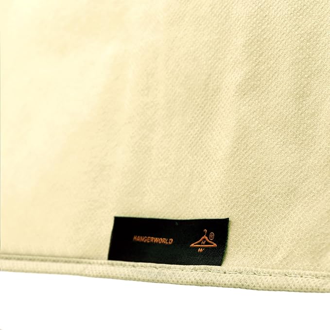 HANGERWORLD 72inch Breathable Wedding Gown Long Dress Hanging Garment Bag Cover for Closet Storage (Ivory)