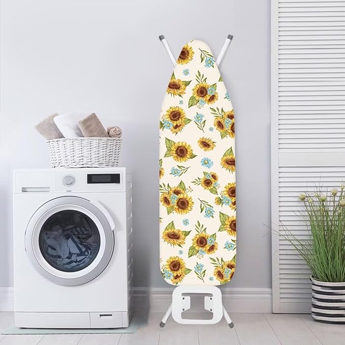 Iron Board Cover Standard Size,Ironing Board Cover,Sunfloral Ironing Board Cover,Floral Ironing Board Cover,Chic Sunfloral Full Print Medium