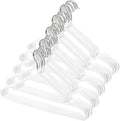 Tosnail 50 Pack 16-Inch Stainless Steel Wire Metal Hangers Non-Slip Clothes Hangers Space Saving Closet Organizer, White