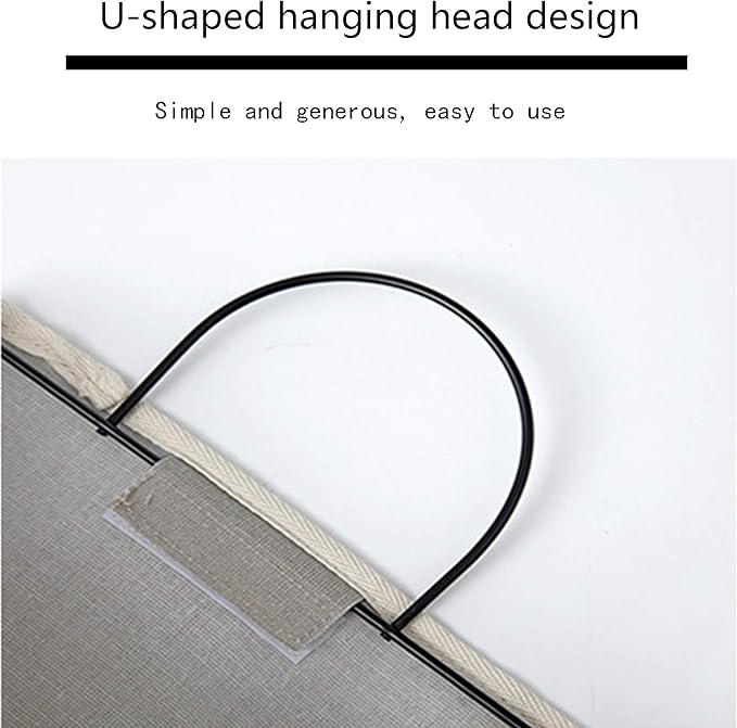 Fantasyon Wall Hanging Storage Bag, Waterproof Over The Door Closet Organizer Hanging Pocket Organizer for Bedroom, Bathroom, Linen Cotton (Gray)