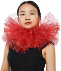 BLESSUME Victorian Retro Mesh Neck Ruff Ruffle Collar Layered Clown Neck Collar
