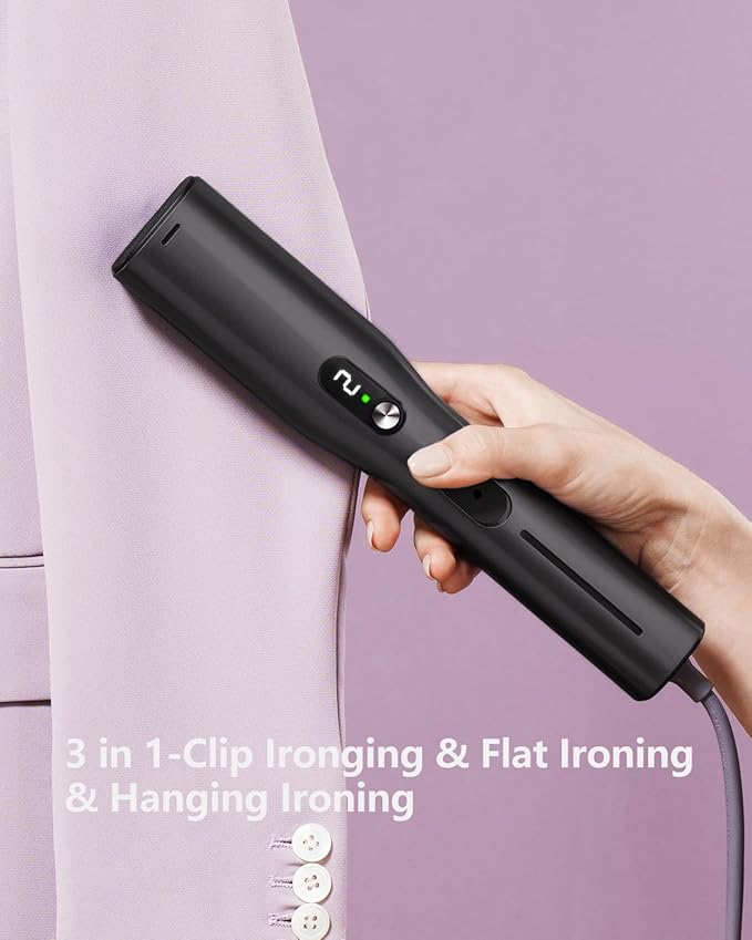 G4 Pro Smart Handheld Steamer for Clothes – Global Voltage Adaptation, 900W Palm-Sized & Lightweight (0.8lb), Dual Steam Modes, Easy Wrinkle Remover, Auto Shut-Off for Travel & Home (metal gray)