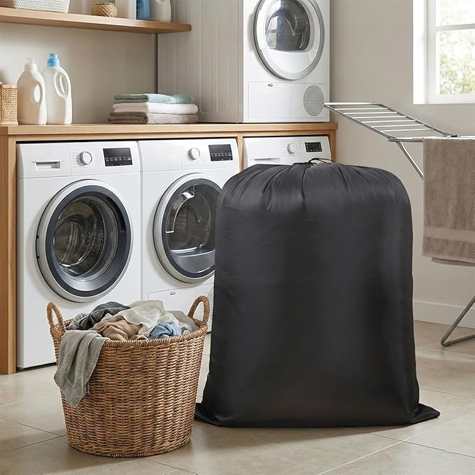 Multipurpose Extra Large Laundry Bag Storage Bag (Black, 13"x17")