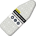 Small Ironing Board Cover and Pad 12"x32" Small Iron Board Cover with Padding,Tabletop Mini Ironing Board Cover and Pad Small Size, Cotton Canvas, Heat Resistant, Drawstring Closure Geometric