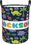 Personalized Dinosaur Laundry Basket For Baby Kids Boys Girls Adult Custom Hamper Basket With Name For Bathroom Bedrooms Collapsible Baby Laundry Basket, Dirty Clothes Hamper With Handles