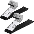 IPOW 24 Pack Heavy Duty Metal Pants Hangers, Jean Hangers for Closet, Open Ended Clothes Hanger for Pant Slack Trouser Scarf, Space Saving, Non Slip