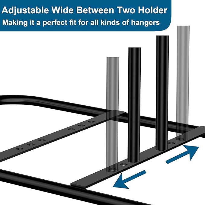 EASTTOWEST Hanger Stacker Organizer, 33 inch Height Stand, Clothes Hanger Storage Rack, Laundry Room, Black