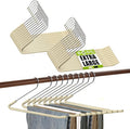 Spring Fever Open Ended Non Slip Sponge Padded Pants Hangers - Chrome Plating Foam Heavy Duty Space Saving Beige Long 20