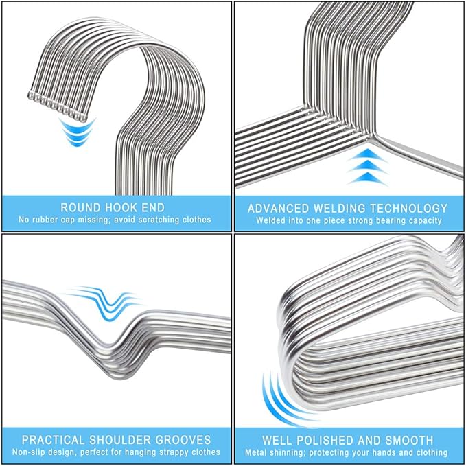 Hanger Organizer Magnetic Hanger Holder for Washing Machine Laundry Room Organization, Coat Hangers 40 Pack Clothes Hangers