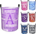 Custom Name Laundry Hamper, Personalized Laundry Basket with Name for Baby Boys Girls, Customized Collapsible Dirty Clothes Hamper Storage with Handles for Bedroom Bathroom Dorm Room Decor
