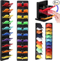 2-Pack Wall Hat Rack, No Drill Damage-Free Organizer with Spring-Loaded Clips, Strong Adhesive & Screw Installation, Easy to Install Space-Saving Holder for Door Closet Entryway, Holds 20 Hats Tidy