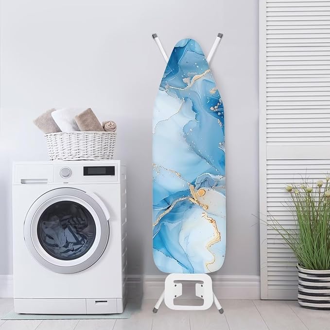 Blue Marble Ironing Board Cover with Hook and Loop Fastener Strap for Extra Wide 15 x 54 Ironing Boards Heat Reflective Durable Iron Board Cover Halloween Spooky Decor