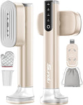 Steamer for Clothes Portable Handheld Garment Steamer,15s Fast Heat-up,180ml Tank,Steamer Ironing Gloves,35 Minutes of Continuous Ironing for Travel and Home(Champagne Gold)
