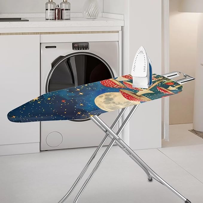 Ironing Mat,Mushroom Ironing Board Cover,Ironing Board Cover,Table Top Ironing Board Cover,Iron Covers for Ironing,Mushroom Moon Print Large