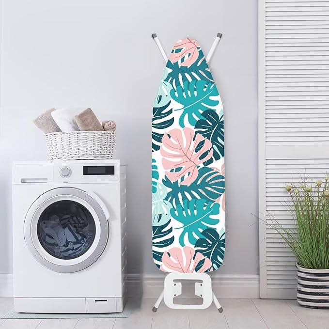 SEANATIVE Tropical Leaves Ironing Board Cover and Pad 54x15 Iron Board Replacement Cover Non-Slip Stretchy Cover Home Decorations