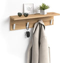 Mobili Fiver, Wall coat hanger, Rachele, 23.62 in, Rustic Oak, Made In Italy