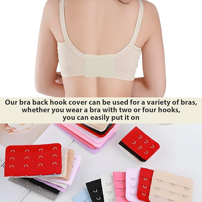 3-Pack Breathable Cotton Bra Hook Covers | Soft Back Strap Pads | Stop Bras Chafing & Hooks Irritation
