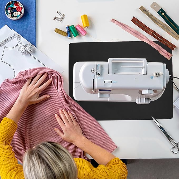 QEES Sewing Machine Muffling Mat,Non Slip Sewing Machine Mat Reduce Vibrations & Movement .Quilting Supplies Accessories for Women Sewing Enthusiast