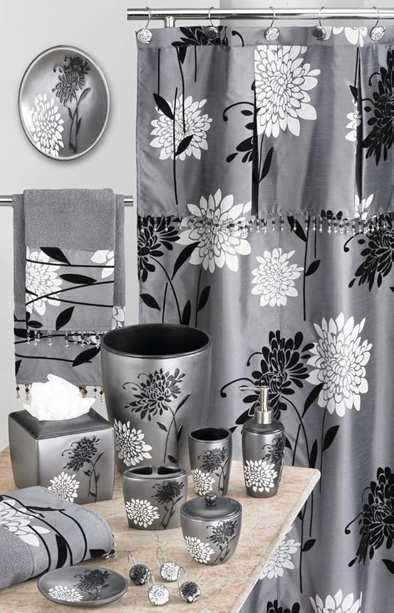 Zahari Home Erica Stylish Soap Dispenser Set - Modern Print Design for Kitchen and Bathroom - Lotion Pump, Dish Soap, Hand Sanitizer, Hand Soap - Cute and Practical