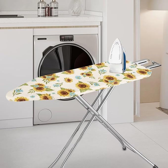 Iron Board Cover Standard Size,Ironing Board Cover,Sunfloral Ironing Board Cover,Floral Ironing Board Cover,Chic Sunfloral Full Print Small