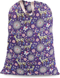 Sanlykate Extra Large Laundry Bag with Drawstring Closure and Handle, 28 x 40 Inch Heavy Duty Travel Dirty Clothes Bag for Laundromat and Household, Purple Deer