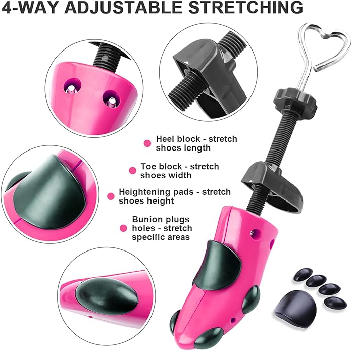 cyrico Shoe Stretcher Women 4-way Shoe Expander Widener Shoe Tree Shape for Wide Feet