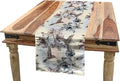 Ambesonne Hummingbird Table Runner, for Kitchen Coffee Table Decor Birds and Hibiscus Flowers Nostalgia Antique Design Classical Print, Decoraitve Dining Room Rectangular Runner, 16" X 72", Teal Brown