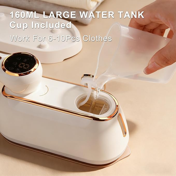 Travel Steamer for Clothes Portable, 1200W Handheld mini travel Steam Iron 4 Mode with LCD Displa Powerful Wrinkle Remover, Garment Steamer for Home, Dorm, Travel 120V