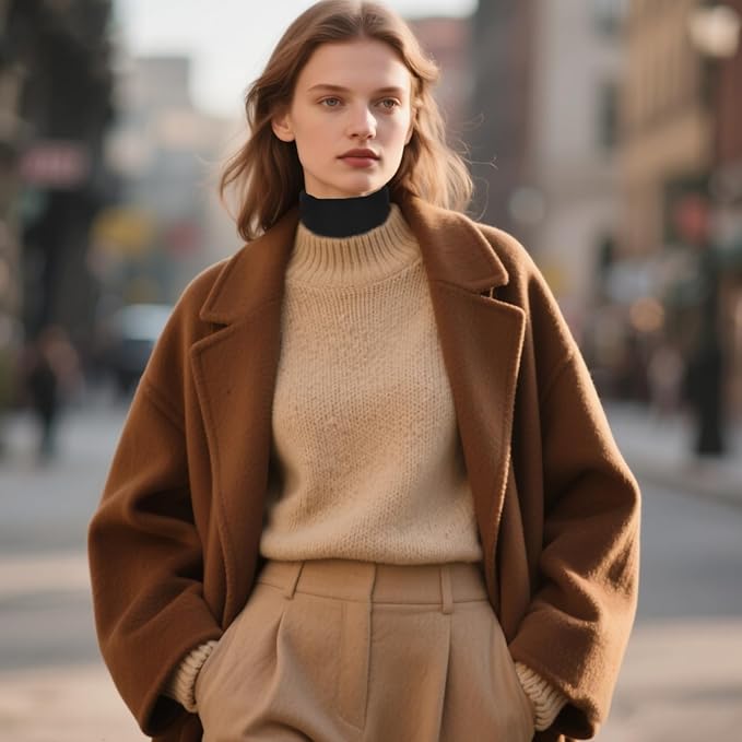 2Pcs Detachable Fake Turtleneck Collar Mock Turtleneck Collar False Half Blouse Collars for Women Men