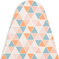 Encasa XO Ironing Board Cover and Pad - Thick 4mm Felt, Heat & Scorch-Resistant, Fits Standard Large Boards 54"x15", Elastic Bungee Cord Tightening, Easy Fit, Stain-Safe Dye, Triangles